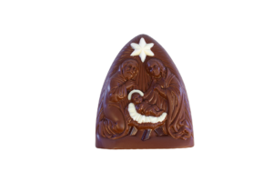 Weihnachtskrippe aus Vollmilchschokolade 38%