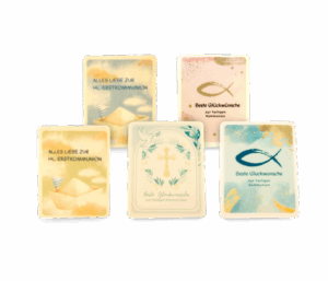 Motiv druck auf Weißer Schokolade "Kommunion"