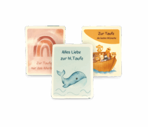 Motiv druck auf Weißer Schokolade "Taufe"
