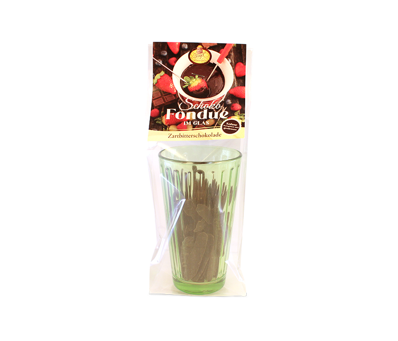 Schoko Fondue im Glas