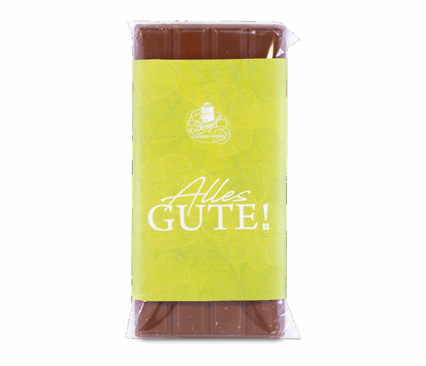 90g-Tafel „Alles gute!“ aus Vollmilchschokolade