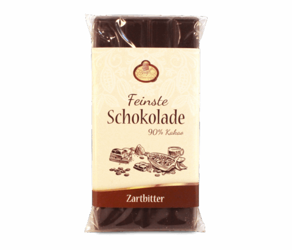 Edle Bitterschokolade mit 90% Kakao