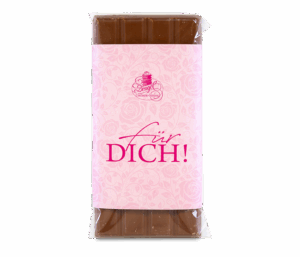 90g-Tafel „Für dich!“ aus Vollmilchschokolade