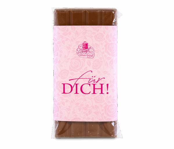 90g-Tafel „Für dich!“ aus Vollmilchschokolade