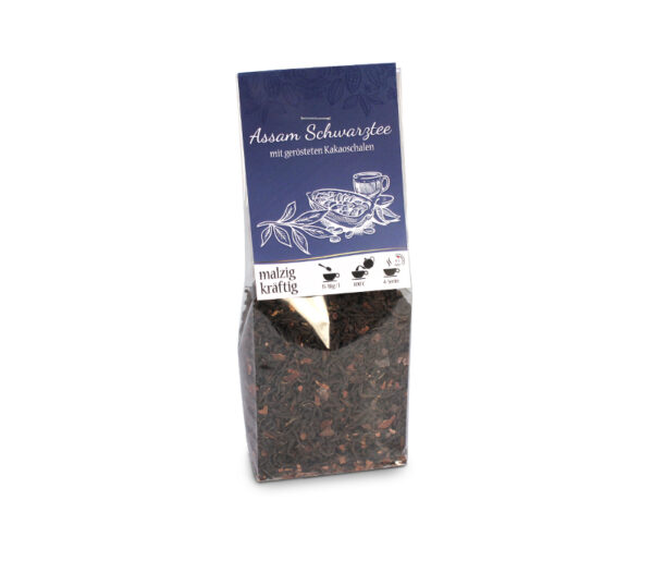 Assam Schwarztee mit gerösteten Kakaoschalen