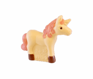 Einhorn aus weißer Schokolade 32%