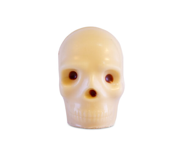 Totenkopf klein aus weißer Schokolade 32% – Bild 2