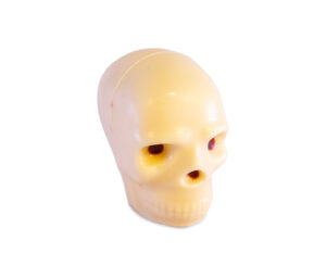 Totenkopf klein aus weißer Schokolade 32%