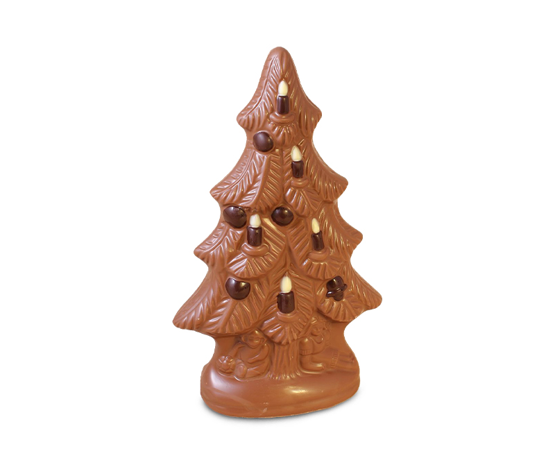 Weihnachtsbaum Relief aus Vollmilchschokolade, 38% Kakao – Bild 2