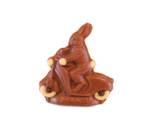 Hase mit Roller mini aus Vollmilchschokolade, 38% Kakao