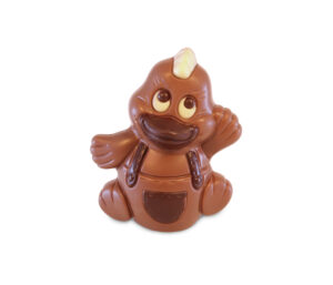 Küken mit Hosenträger aus Vollmilchschokolade, 38% Kakao