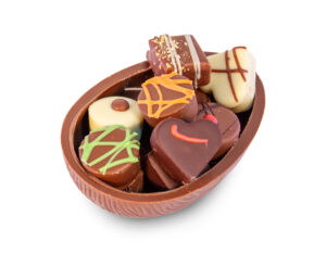 Präsent-Ei gefüllt mit Pralinen, 180g